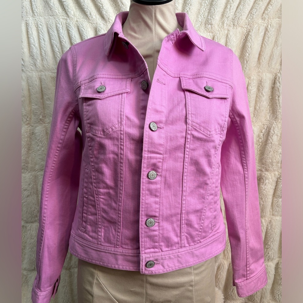 Talbots orchid colored jeans jacket size small